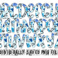 15oz Tumbler Wrap with Matching Doodle Letters, Hand drawn Alphabet, Kids Tumbler Sublimation PNG - Pattern 123