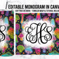 EDITABLE Psychedelic Monogram 20oz Straight Tumbler Wrap Designs, Make Your Own Custom Peronalized Design, Mushroom Easy Canva Tempalte