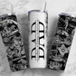 50+ Dad Split Seamless Mega Bundle, 20oz Sublimation Tumbler Design Bundle, Straight Tumbler, Fathers Day, Canva Add Your Own Name PNG