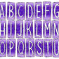 Purple Glitter Ombre Box Doodle Letters, Western Hand Drawn Doodle Alphabet Set, Sublimation Designs PNG - 1825