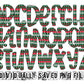 20oz Tumbler Wrap with Matching Doodle Letter Alphabet PNG DESIGN 81