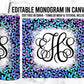 EDITABLE Iridescent Cheetah Monogram 20oz Straight Tumbler Wrap Designs, Make Your Own Custom Peronalized Design, Easy Canva Tempalte