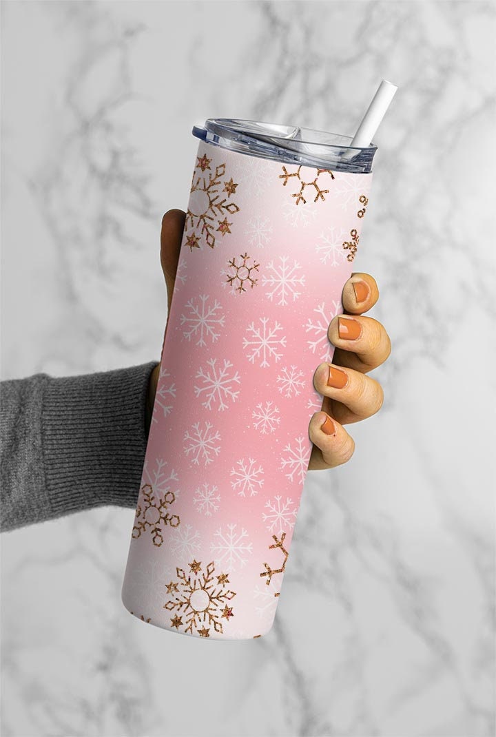 seamless tumbler, tumbler designs, tumbler wrap png, sublimation tumbler, 20 oz tumbler, snowflakes, winter season, winter tumbler, 102