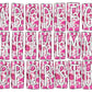 Pink Cow hide Cow Print Box Doodle Letters, Western Hand Drawn Doodle Alphabet Set, Sublimation Designs PNG - 209 PATTERN