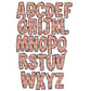 Western Doodle letters, Hand Drawn Doodle Alpha Bundle Patterned Numbers & Alphabet Doodle Set Sublimation Font PNG