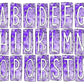 Purple Flowers Floral Box Doodle Letters, Western Hand Drawn Doodle Alphabet Set, Sublimation Designs PNG - 2191