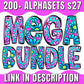 Serape Doodle Alphabet Letters PNG Bundle, Cheetah Leopard Country Western Hand Drawn Alphabet Doodle, Sublimation Alpha Set Designs PNG