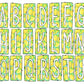 Lemons Box Doodle Letters, Western Hand Drawn Doodle Alphabet Set, Sublimation Designs PNG - 2051