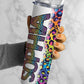 Rainbow Doodle Letters with Matching Tumbler Template, Leopard Doodle Alphabet Font PNG, 20 oz Tumbler, Sublimation, Waterslide Designs