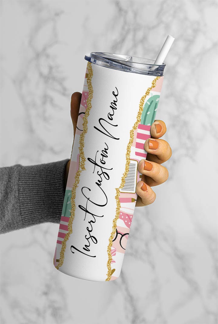 Teacher Seamless Add Your Own Text, Seamless Tumbler, 20oz Seamless Tumbler Designs, tumbler png, Skinny tumbler, Seamless Tumbler