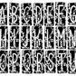 Rustic Cow Box Doodle Letters, Western Hand Drawn Doodle Alphabet Set, Sublimation Designs PNG - 424 PATTERN