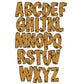Bees Doodle letters, Hand Drawn Doodle Alpha Bundle Patterned Numbers & Alphabet Doodle Set Sublimation Font PNG