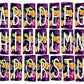 Bright Spring Florals Box Doodle Letters, Western Hand Drawn Doodle Alphabet Set, Sublimation Designs PNG - 1165