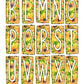 Sunflowers Box Doodle Letters, Western Hand Drawn Doodle Alphabet Set, Sublimation Designs PNG - 1839