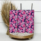 Pink Flowers Pattern 20oz Tumbler Wrap, Seamless Skinny Tumbler, Sublimation Design PNG - 359