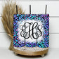 EDITABLE Iridescent Cheetah Monogram 20oz Straight Tumbler Wrap Designs, Make Your Own Custom Peronalized Design, Easy Canva Tempalte