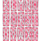 Pink Plaid Box Doodle Letters, Western Hand Drawn Doodle Alphabet Set, Sublimation Designs PNG - 1824