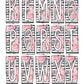 Striped Pink Flower Box Doodle Letters, Western Hand Drawn Doodle Alphabet Set, Sublimation Designs PNG - 157 PATTERN