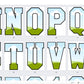 Fill your own VARSITY Letters on CANVA with Commercial Use Allowed. Drag and Drop Alphaset Alphabet Letters PNG Editable Canva Frame Designs