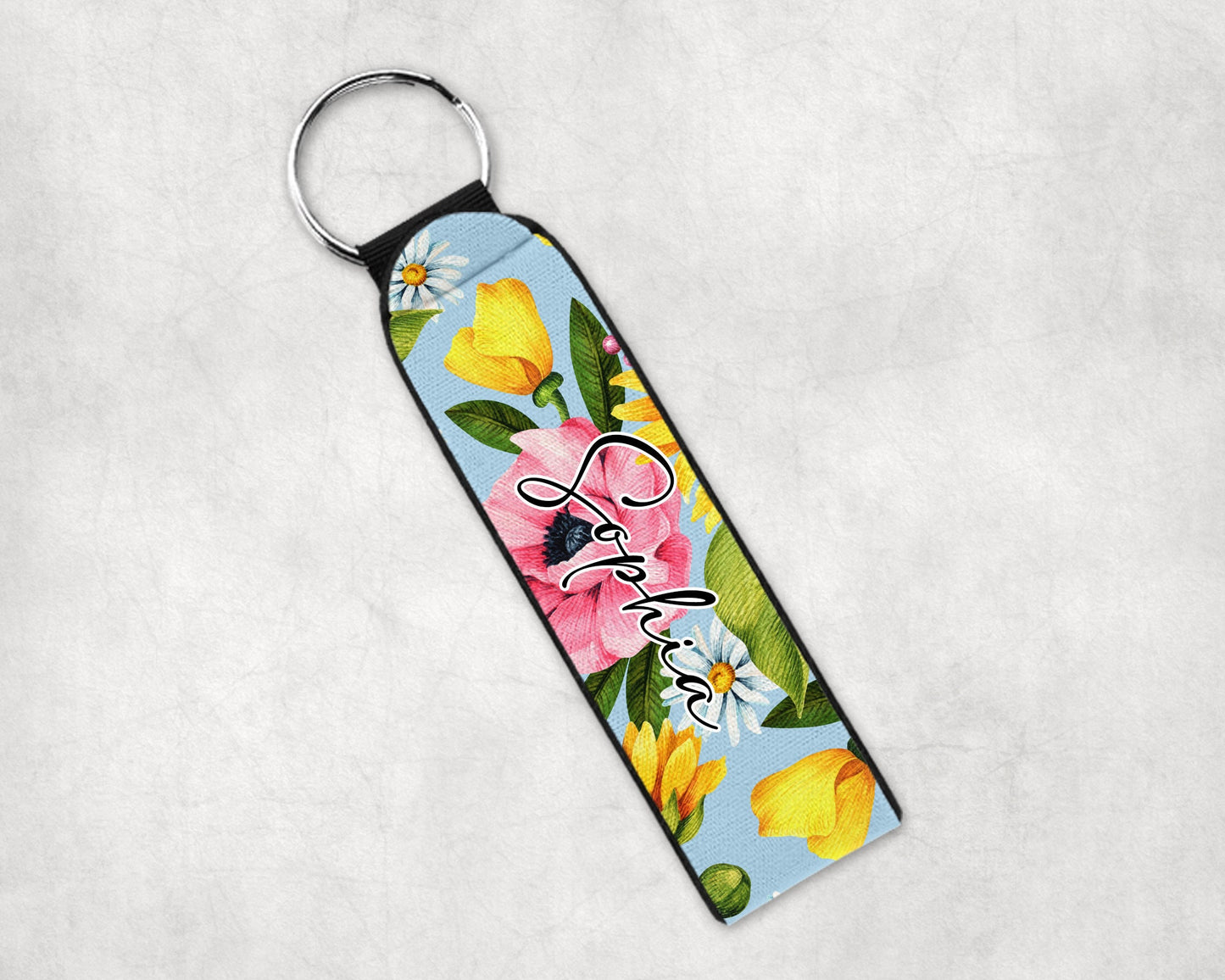 Floral Add Your Name Car Sublimation Designs, Car Coaster Bundle PNG, Licence Plate Holder Frames, Key Fob Wristlet Keychain Sunflower Daisy