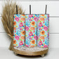 Floral Pattern, Watercolor Floral Pattern, Flowers 20oz Tumbler Wrap, Seamless Skinny Tumbler, Sublimation Design PNG - 1242