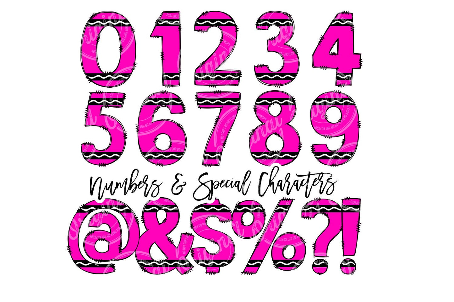 Crayon Doodle Letters, Back to School Font, Teacher Sublimation Alphabet, School Doodle Classroom Bulletin Board Letters and Number PNG