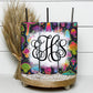 EDITABLE Psychedelic Monogram 20oz Straight Tumbler Wrap Designs, Make Your Own Custom Peronalized Design, Mushroom Easy Canva Tempalte