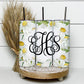 EDITABLE Daisy Monogram 20oz Straight Tumbler Wrap Designs, Make Your Own Custom Peronalized Design, Easy Canva Tempalte