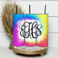 EDITABLE Tie Dye Monogram 20oz Straight Tumbler Wrap Designs, Make Your Own Custom Peronalized Design, Easy Canva Tempalte