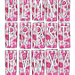 Pink Cow hide Cow Print Box Doodle Letters, Western Hand Drawn Doodle Alphabet Set, Sublimation Designs PNG - 209 PATTERN