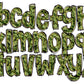 Weed Doodle Letter Entire Hand Drawn Alphabet Set, Marijuana Buds, doodle numbers, printable alphabet, alphapack, alphabet clipart PNG