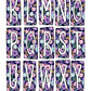 Purple Floral Ocean Shells Box Doodle Letters, Western Hand Drawn Doodle Alphabet Set, Sublimation Designs PNG - 156