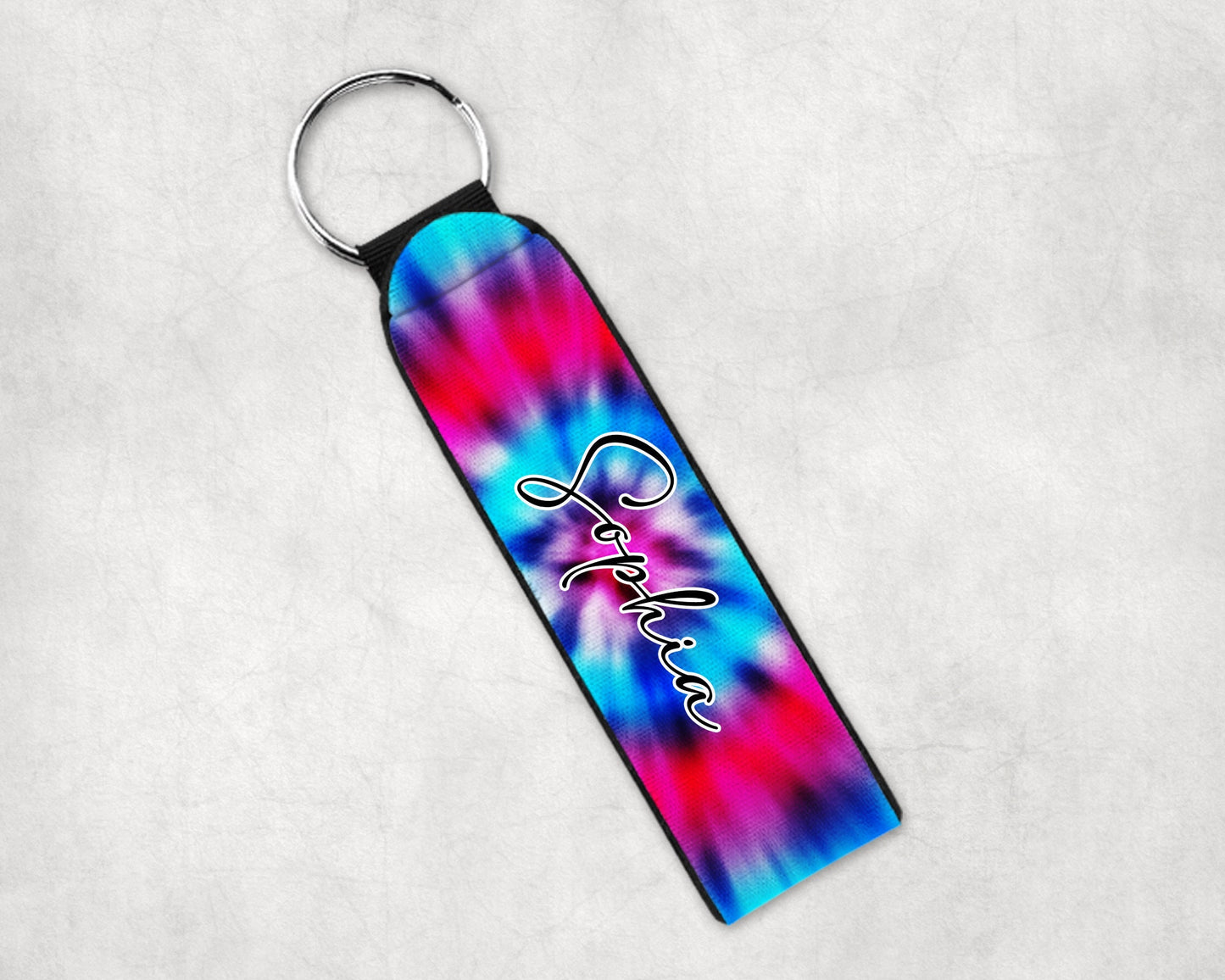 Tie Dye Add Your Name Car Sublimation Designs, Car Coaster Bundle PNG, Licence Plate Holder Frames, Key Fob Wristlet Keychain Pink & Blue