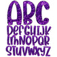 15oz Tumbler Wrap with Matching Doodle Letters, Hand drawn Alphabet, Kids Tumbler Sublimation PNG - Pattern 16