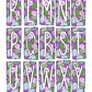 Easter Egg Box Doodle Letters, Western Hand Drawn Doodle Alphabet Set, Sublimation Designs PNG - 235