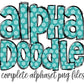 Kids Fishing Alphabet Letters PNG Bundle, Fish Doodle Letters, Hand Drawn Alphabet Doodle, Sublimation Little Boys Alpha Set Designs PNG