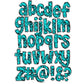 Turquoise Wester Alphabet Letters PNG Bundle, Country Rock Doodle Letters, Hand Drawn Alphabet Doodle, Sublimation Alpha Set Designs PNG