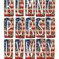 American Flag Leopard Print Rustic Box Doodle Letters, Western Hand Drawn Doodle Alphabet Set, Sublimation Designs PNG - 2 PATTERN