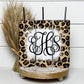 EDITABLE Leopard Monogram 20oz Straight Tumbler Wrap Designs, Make Your Own Custom Peronalized Design, Cheetah Easy Canva Tempalte