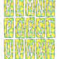 Lemons Box Doodle Letters, Western Hand Drawn Doodle Alphabet Set, Sublimation Designs PNG - 2051