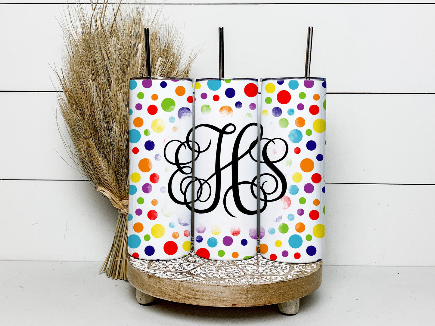 EDITABLE Monogram 20oz Straight Tumbler Wrap Designs, Make Your Own Custom Peronalized Design, Easy Canva Tempalte