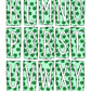 4 Leaf Clover St Patricks Day Box Doodle Letters, Western Hand Drawn Doodle Alphabet Set, Sublimation Designs PNG - 474 PATTERN