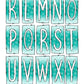 Winter Snowflake Blue Ombre Box Doodle Letters, Western Hand Drawn Doodle Alphabet Set, Sublimation Designs PNG - 10