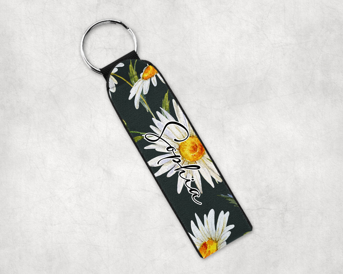 Flower Daisy Add Your Name Car Sublimation Designs, Car Coaster Bundle PNG, Licence Plate Holder Frames, Key Fob Wristlet Keychain