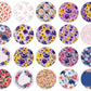 200+ Floral Car Coaster Bundle, Watercolor Flowers Design, Air Freshener, Keyring Round Sublimation Designs, Car Coaster Template PNG