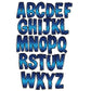Ombre Navy Blue Glitter Alphabet Letters PNG Bundle, Alcohol Ink, Hand Drawn Doodle, Sublimation Alpha Set Designs PNG