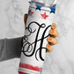 EDITABLE US Flag Monogram 20oz Straight Tumbler Wrap Designs, Make Your Own Custom Peronalized Design, Easy Canva Tempalte