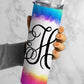 EDITABLE Tie Dye Monogram 20oz Straight Tumbler Wrap Designs, Make Your Own Custom Peronalized Design, Easy Canva Tempalte
