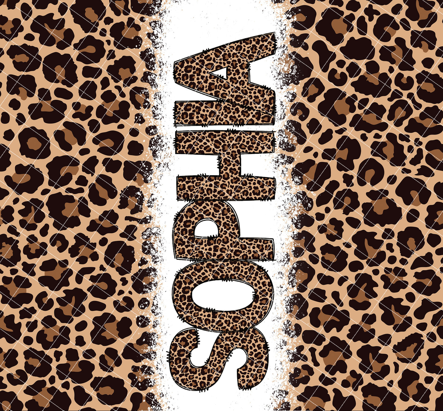 Brown Leopard Print Seamless Add Your Own Text, Seamless Tumbler, 20oz Seamless Tumbler Designs, tumbler png, Skinny Seamless Tumbler