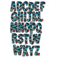 Fishing Doodle Alphabet Letters PNG Bundle, Fishing Lure Fisherman Fathers Day, Hand Drawn Doodle, Sublimation Alpha Set Designs PNG